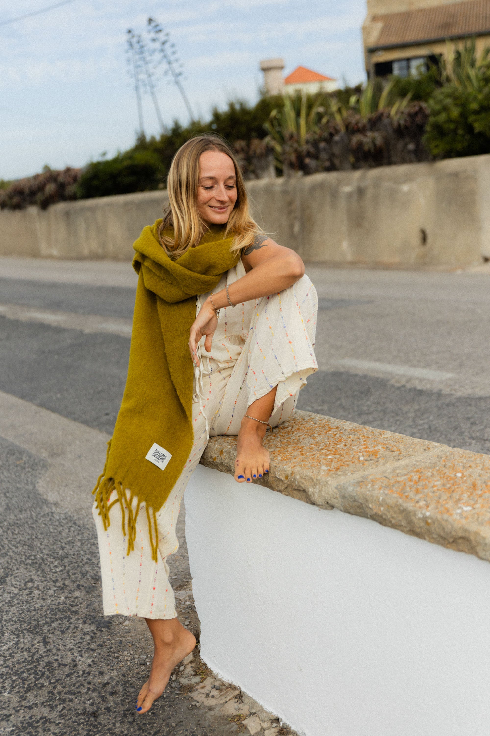 Szalik w kratę Alpaka Lemonhaze