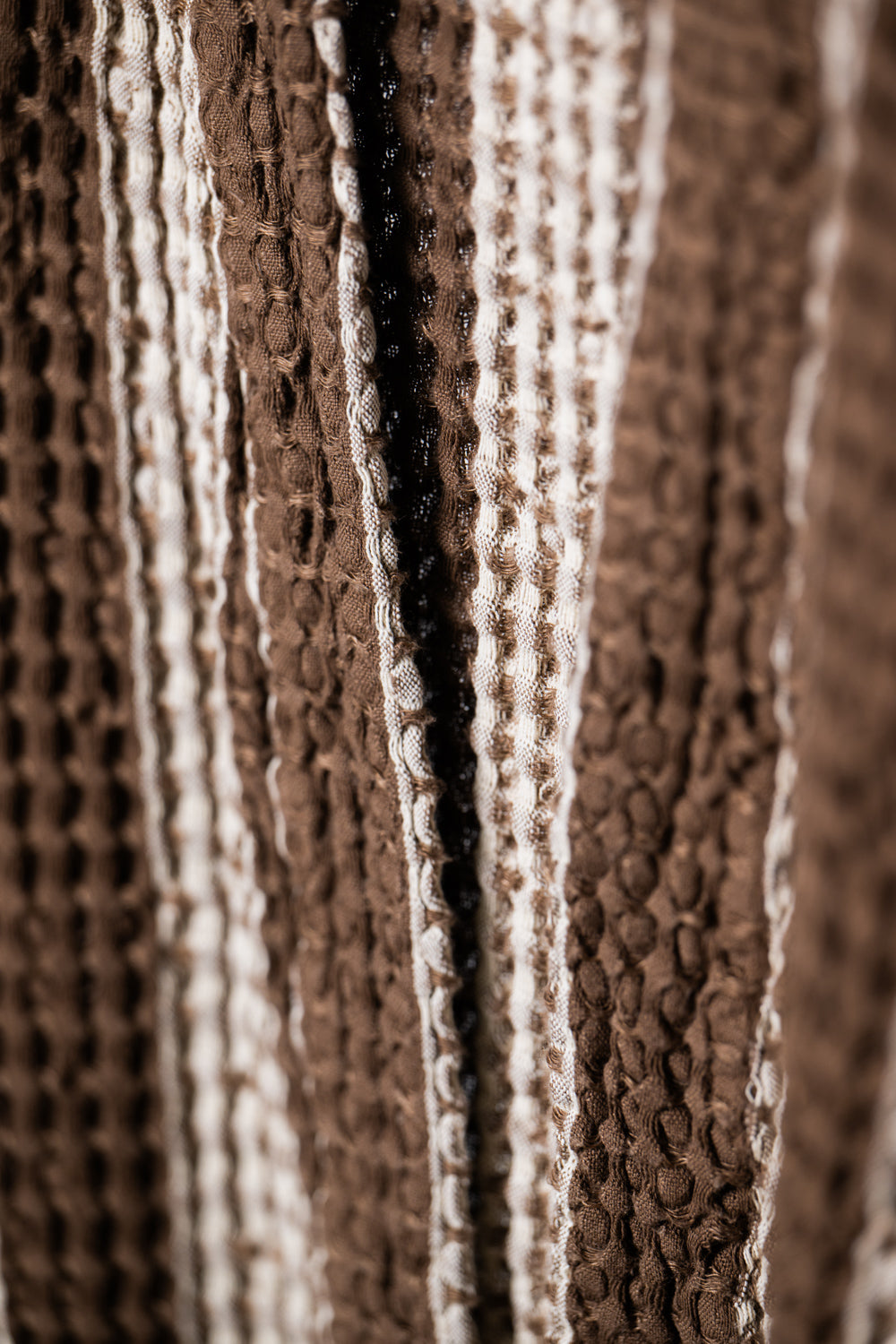 Szlafrok w paski Espresso Brown