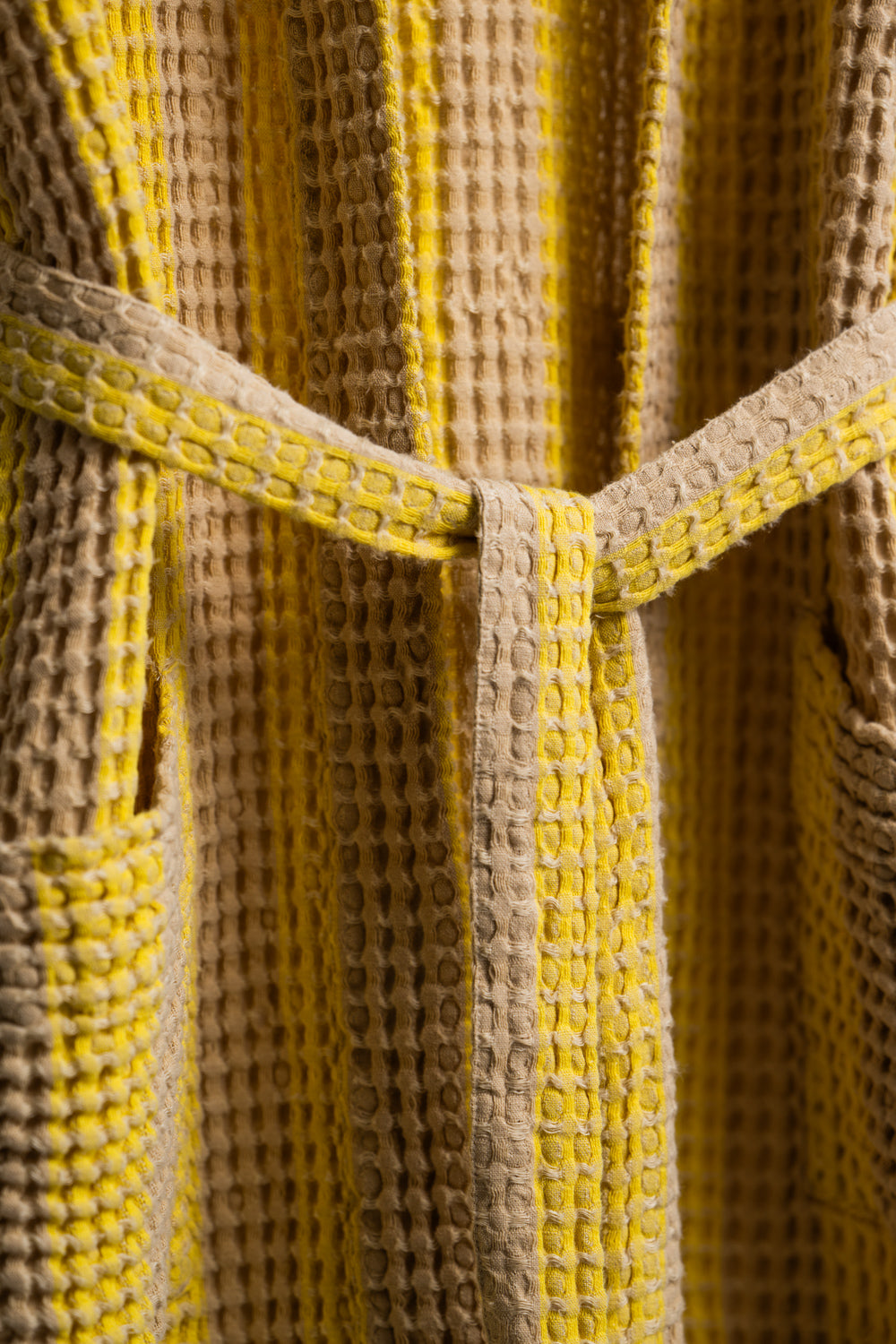 Szlafrok w paski Sunshine Yellow