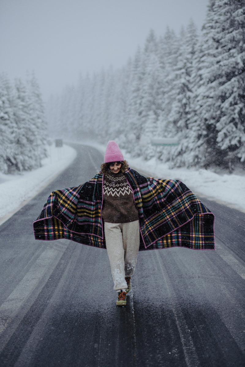 Bambini di Foresta Checked Wool Blanket