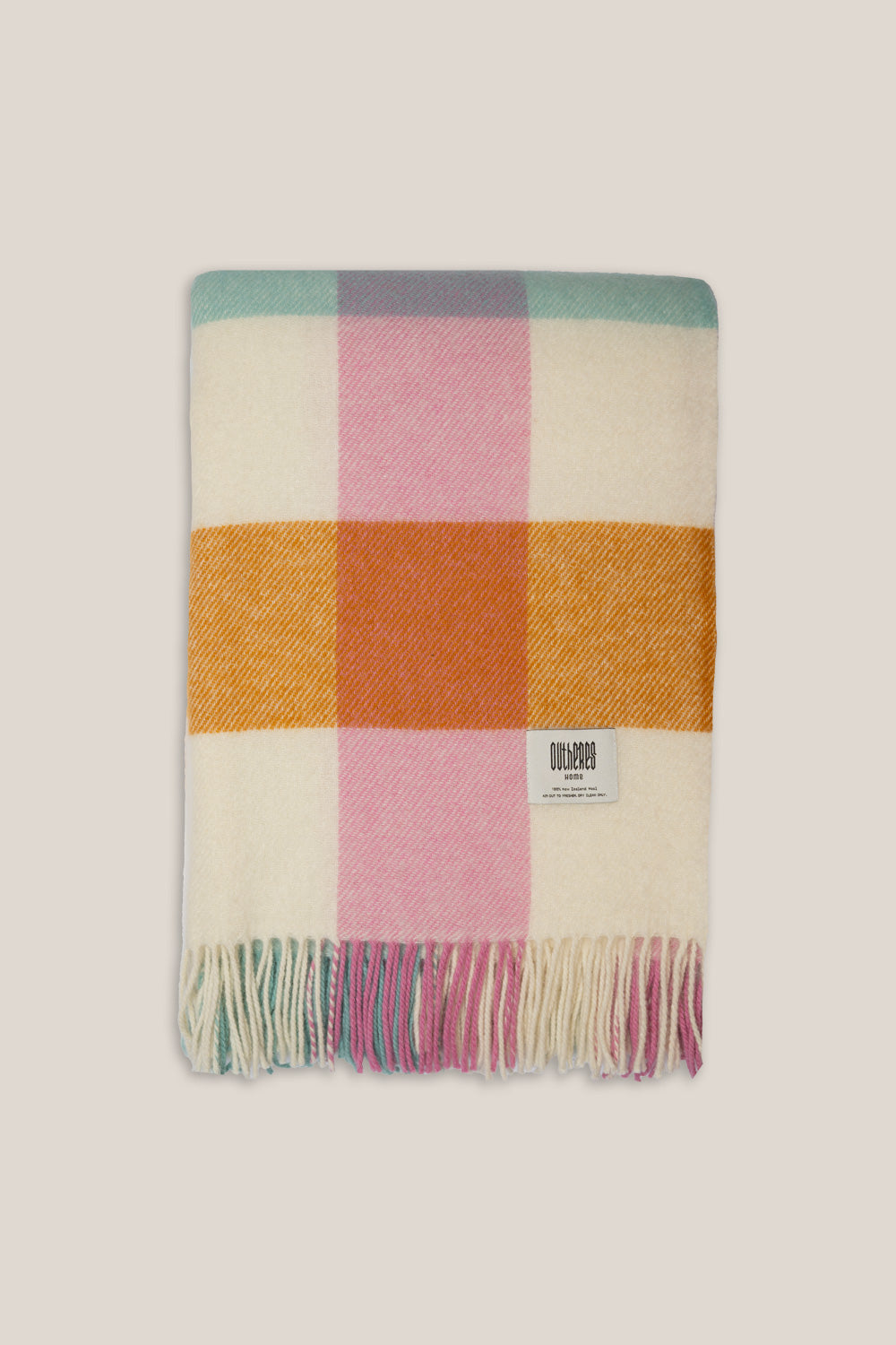 Koc wełniany w kratę Frin Multicolor