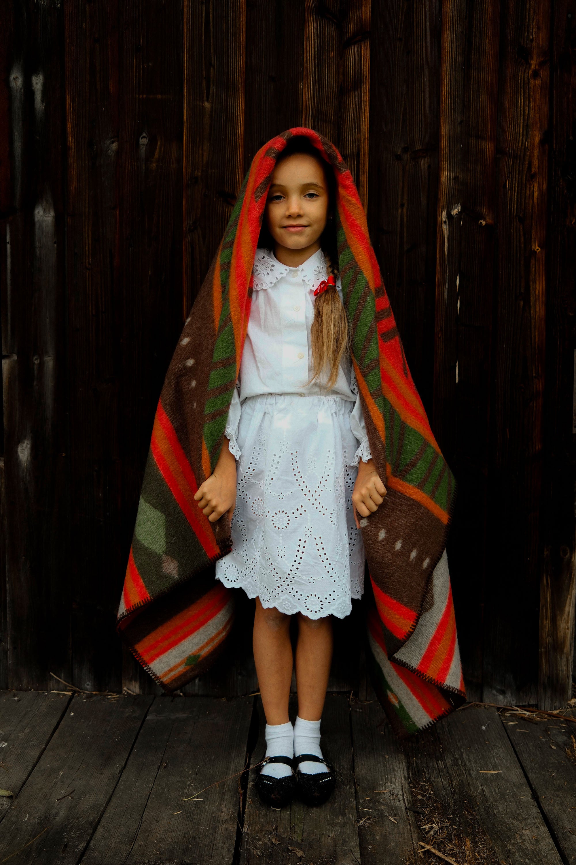 Koc wełniany Chili Red