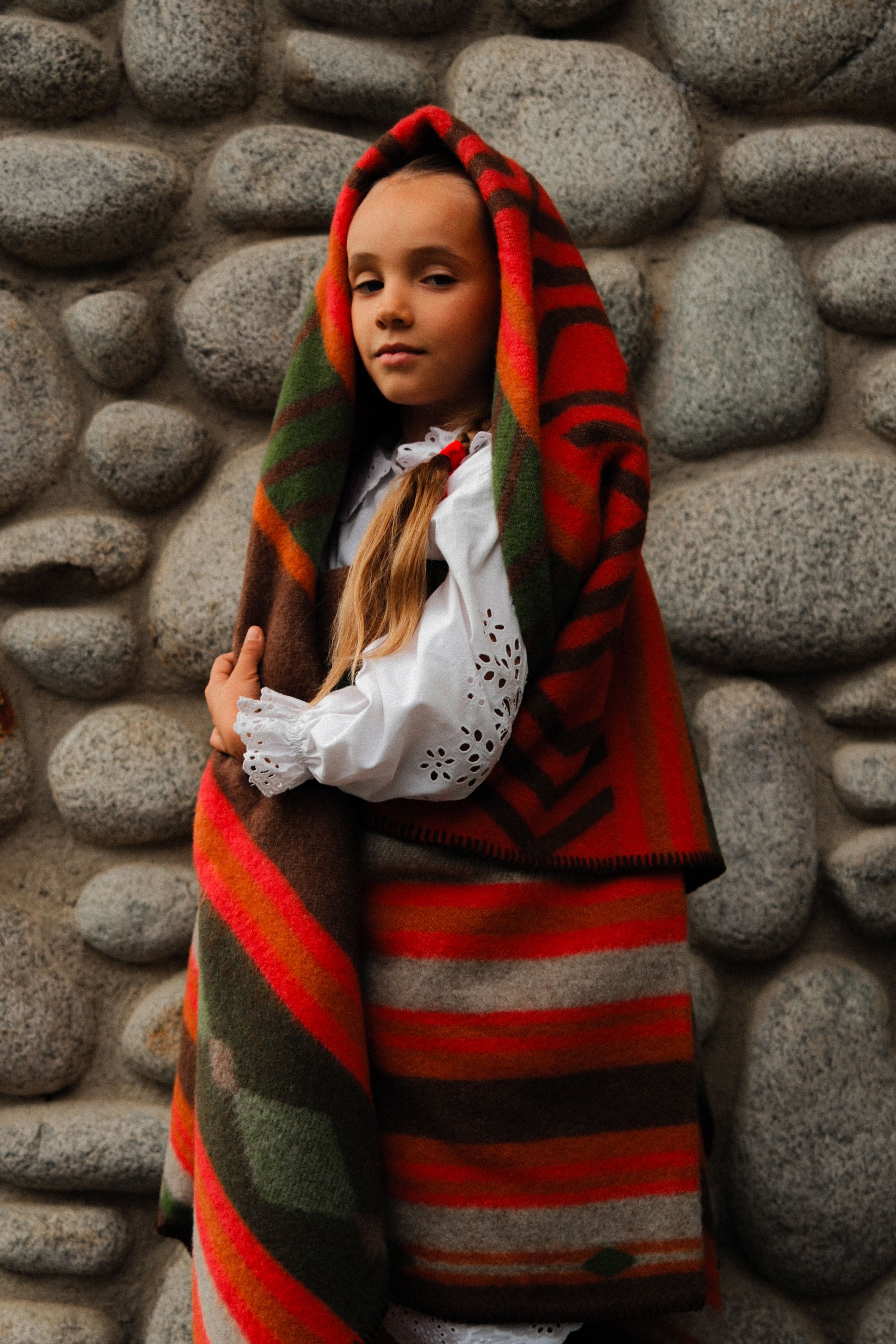 Koc wełniany Chili Red