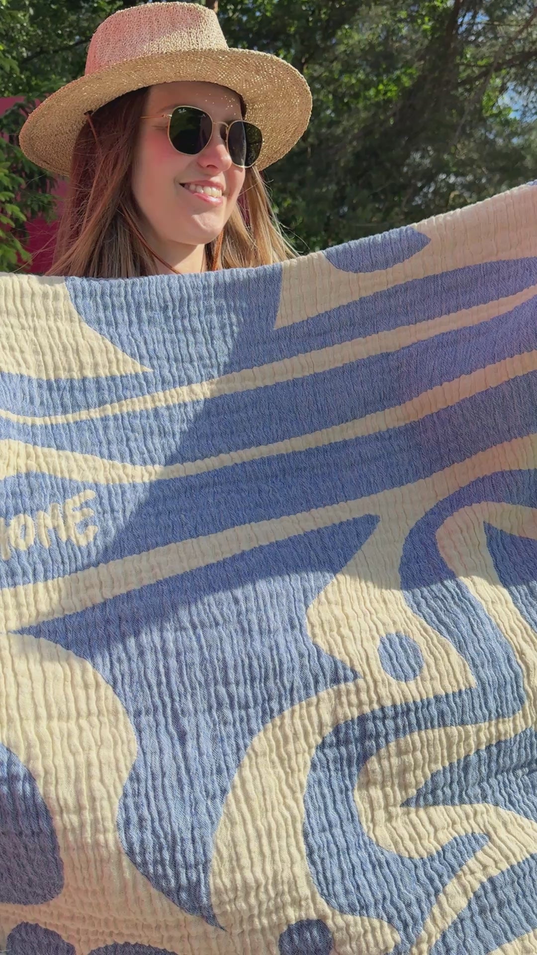 Beach blanket Sunset Blue