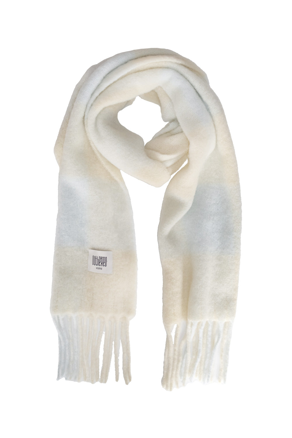 Szalik w kratę Alpaka Butter Blue