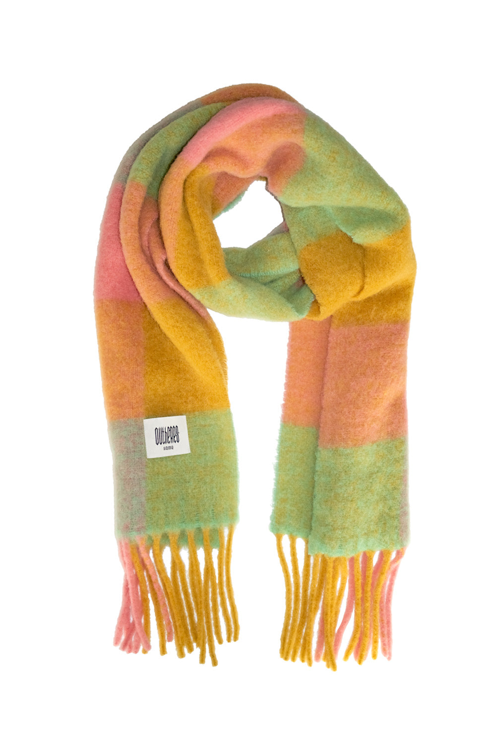 Szalik w kratę Alpaka Multicolor