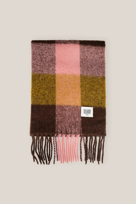 Brown Check Scarf
