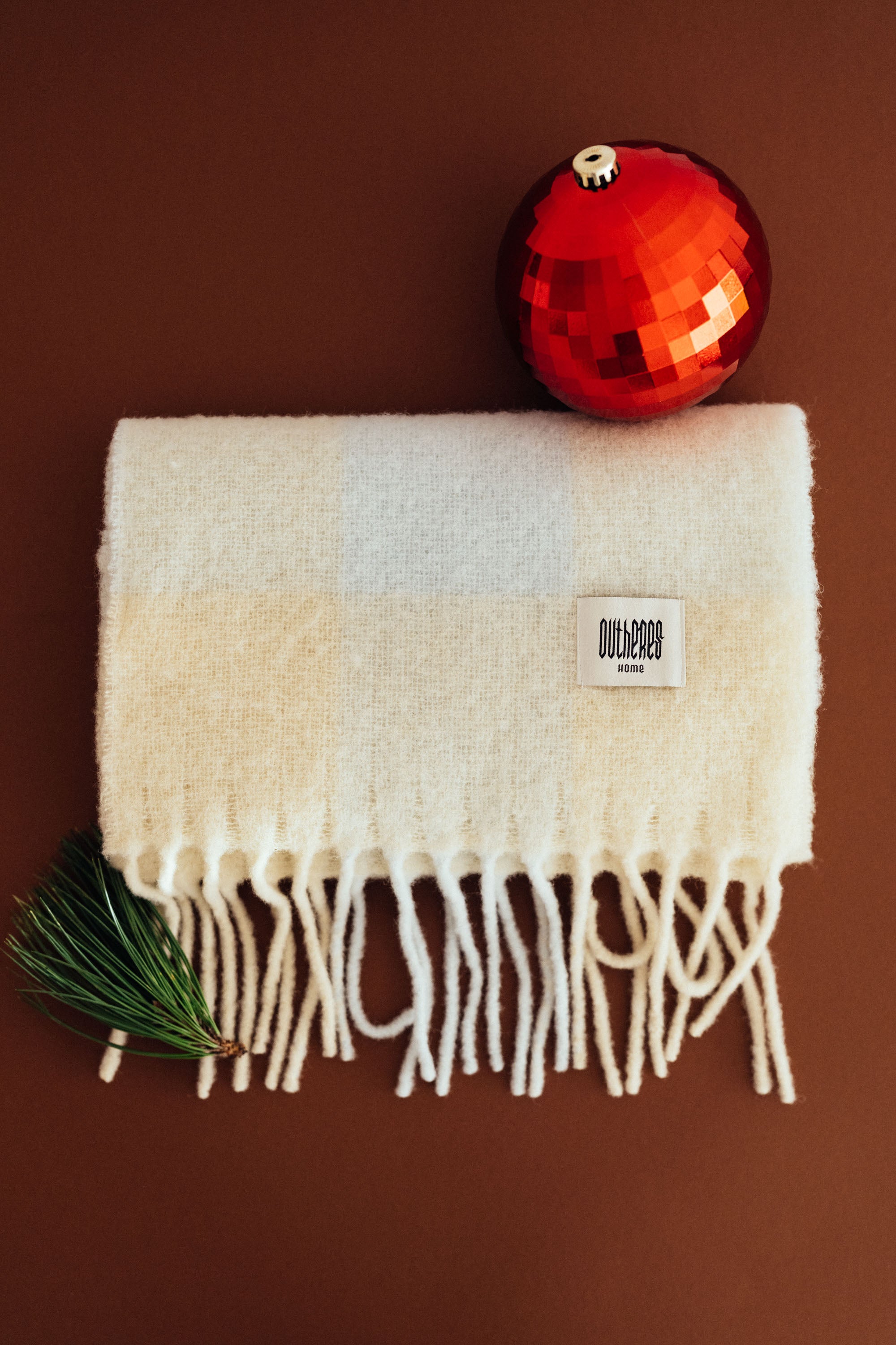 Szalik w kratę Alpaka Butter Blue