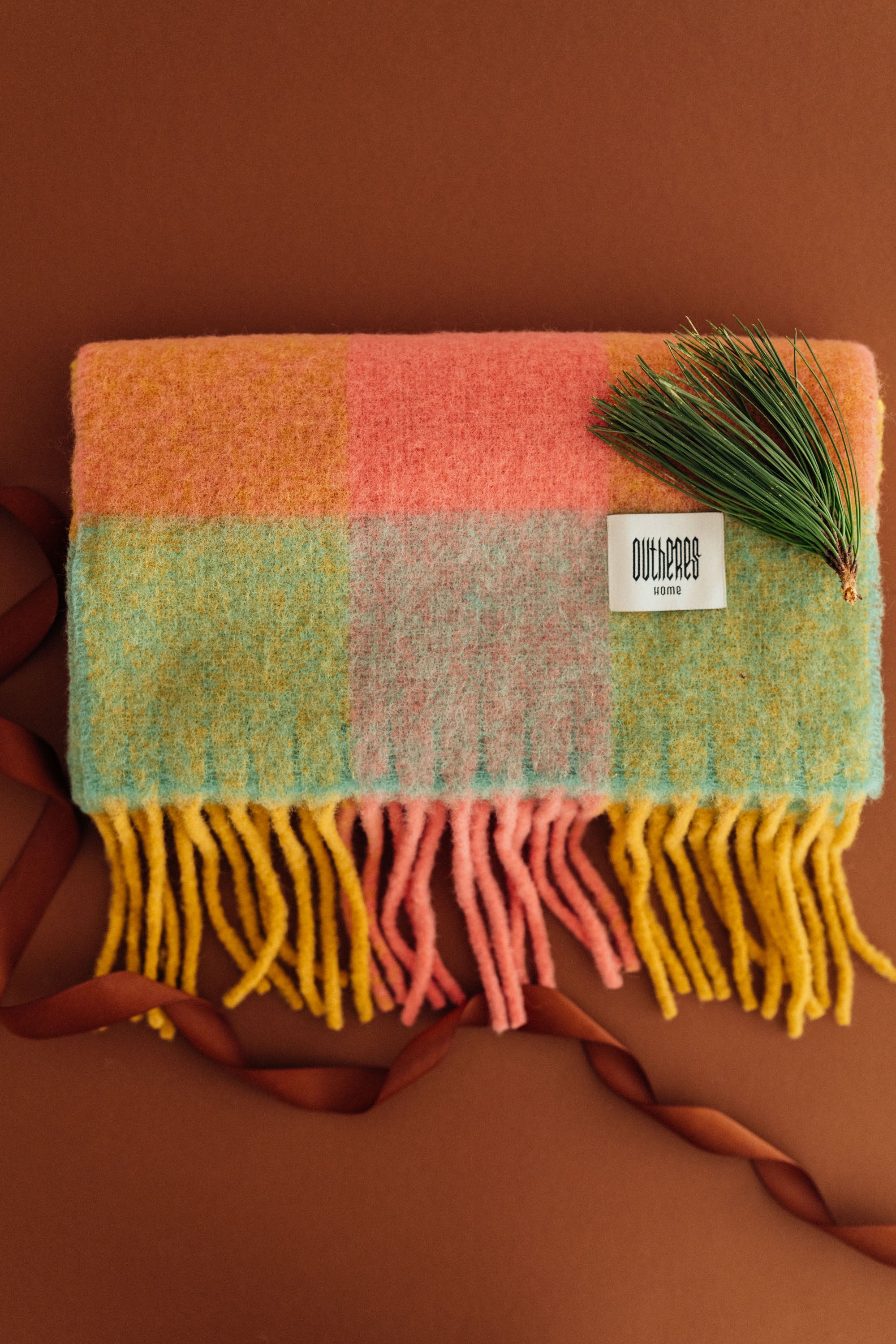 Szalik w kratę Alpaka Multicolor