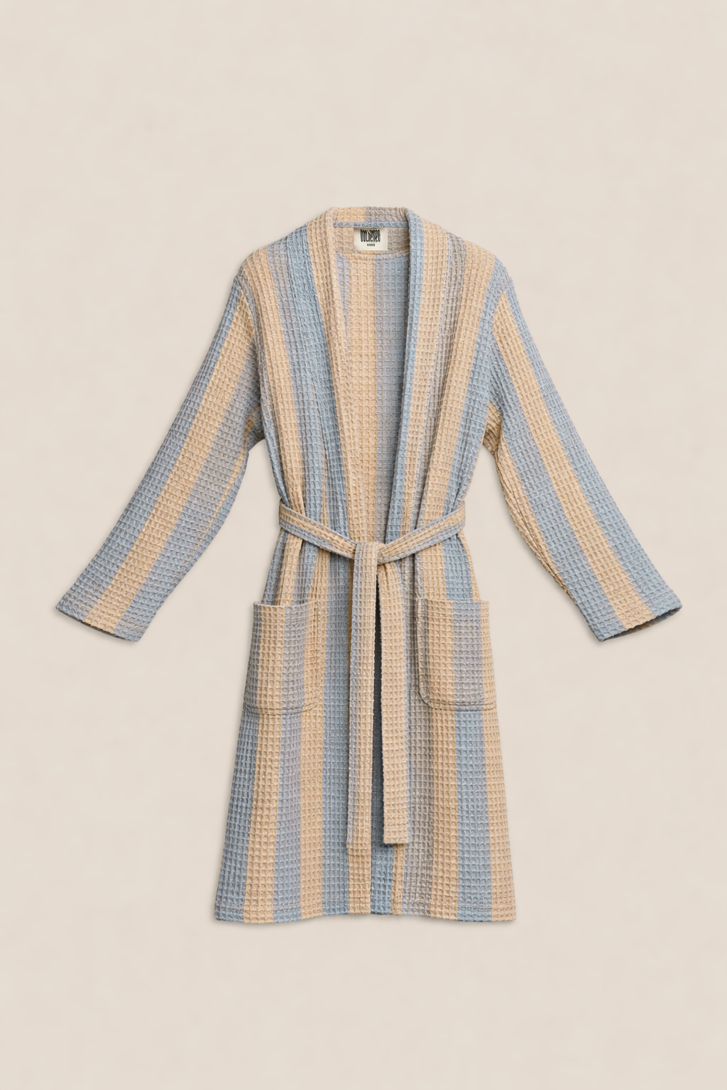 Szlafrok w paski Cream Blue