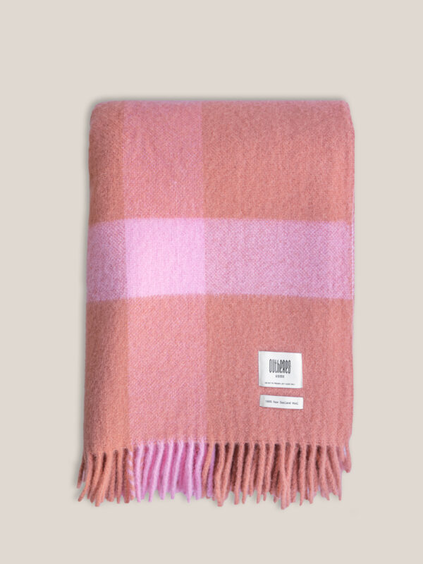 Koc wełniany Soft Wool Rose Pink